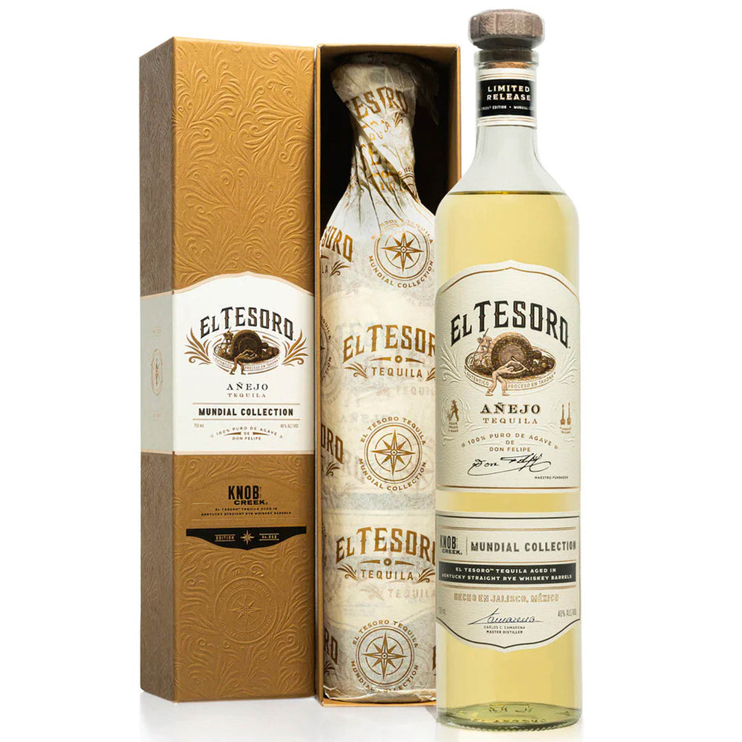 El Tesoro Tequila Anejo Mundial Collection Knob Creek 750ml
