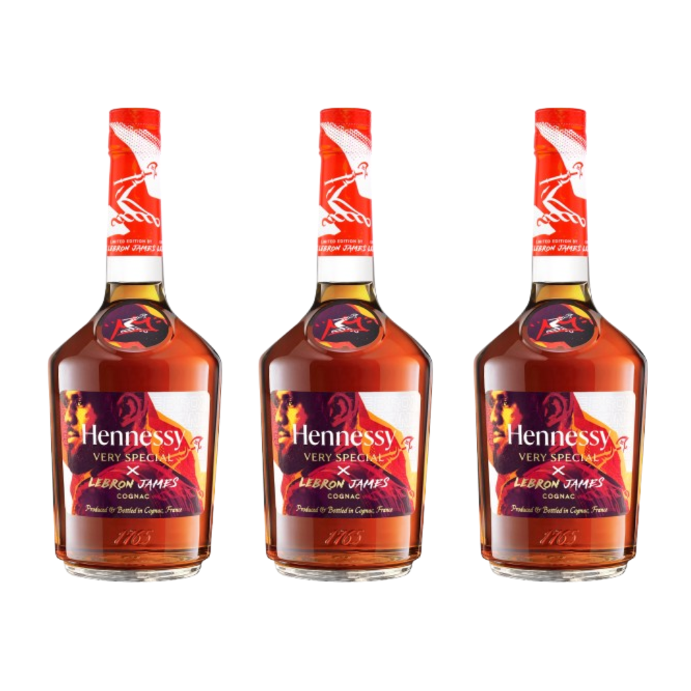 Hennessy V.S x LeBron James Cognac Limited Edition Trio Pack - 3 Bottles (3x750ml)