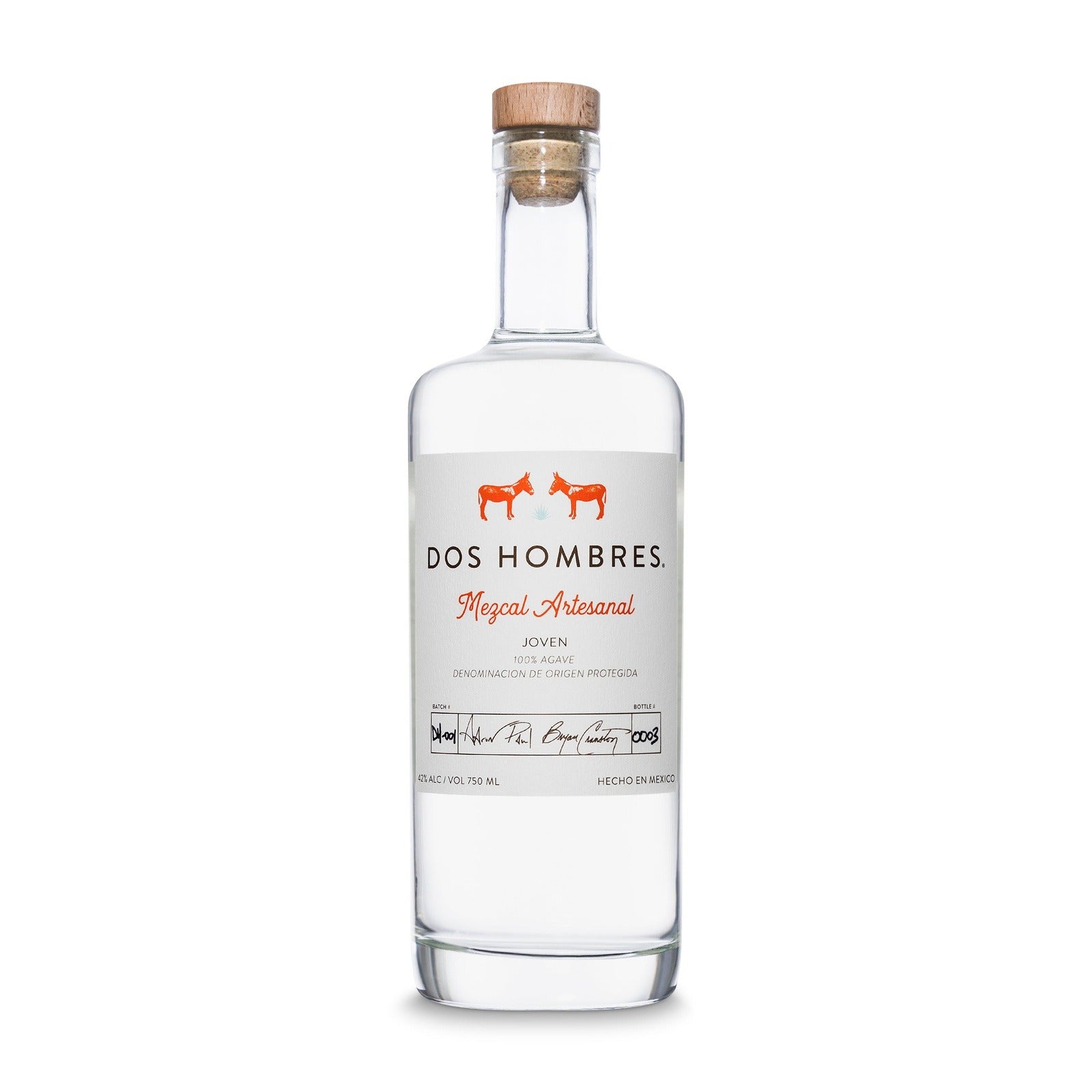Dos Hombres Mezcal Artesanal Joven 750ml