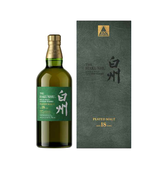 The Hakushu Single Malt Peated Japanese Whisky 18 Year Old Suntory Whisky 100th Anniversary (700ml) 
