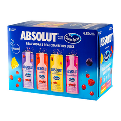 Absolut / Ocean Spray Sparkling Vodka & Real Canberry Juice (8x355ml)