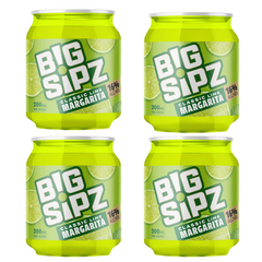 Big Sipz Classic Lime Margarita Bundle (4x200ml)
