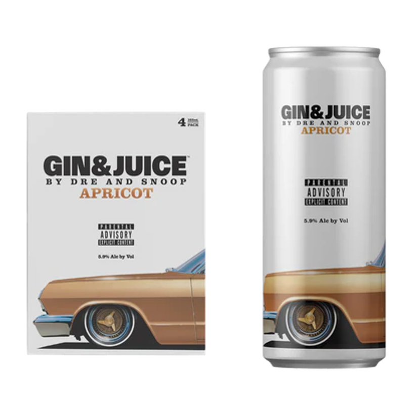 Gin & Juice by Dre and Snoop Apricot (4x355ml)