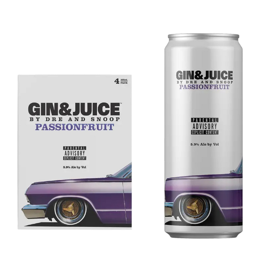 Gin & Juice by Dre and Snoop Passionfruit (4x355ml)