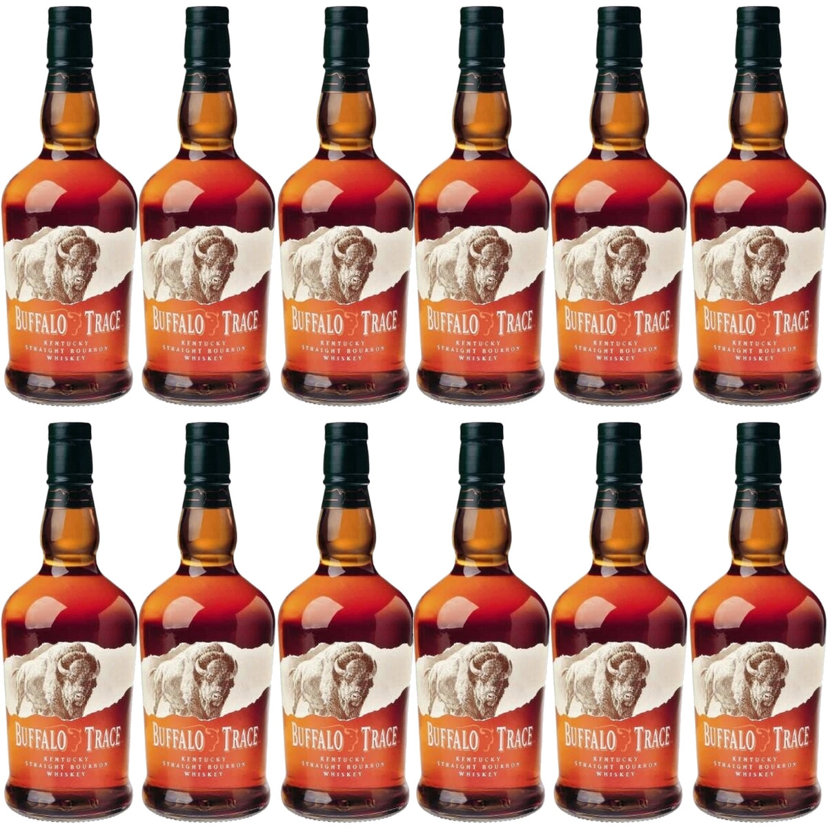 Buffalo Trace Kentucky Straight Bourbon Whiskey Case Bundle (12 Bottles) (750ml)