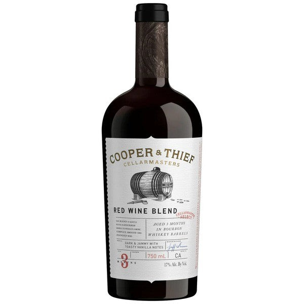 Cooper & Thief Red Wine Blend Aged 3 Months In Bourbon Whiskey Barrels 750ml