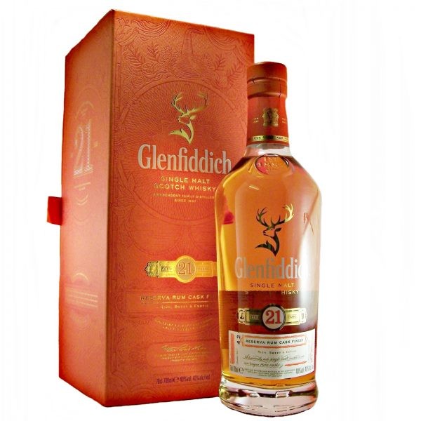 Glenfiddich Reserva Rum Cask Finish Aged 21 Years - Single Malt Scotch Whisky 750ml