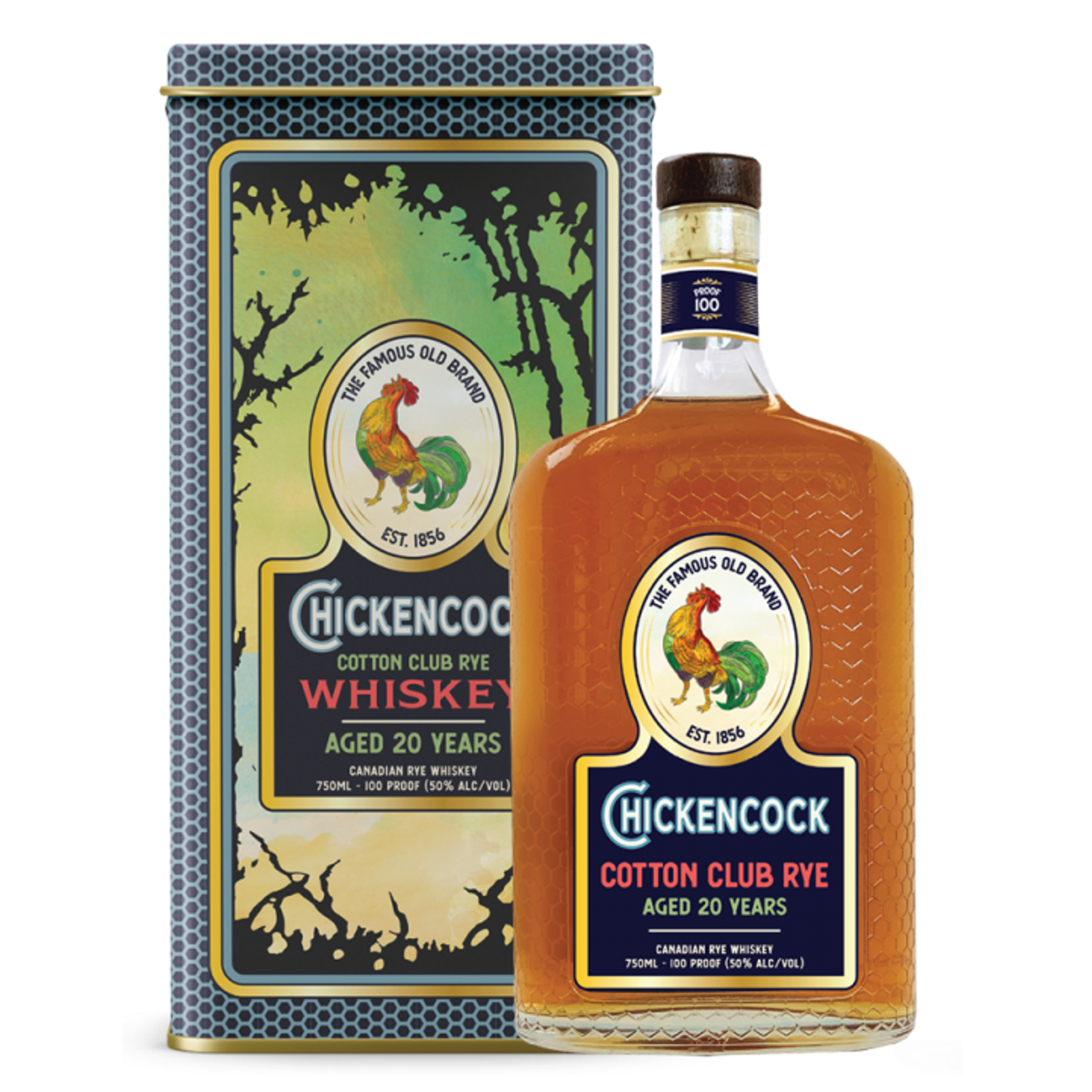 Chicken Cock Cotton Club Rye Whiskey - Aged 20 Years (750ml) - Kings ...
