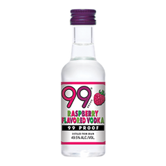 99 Brand Raspberries Flavored Vodka Liqueur (12x50ml)